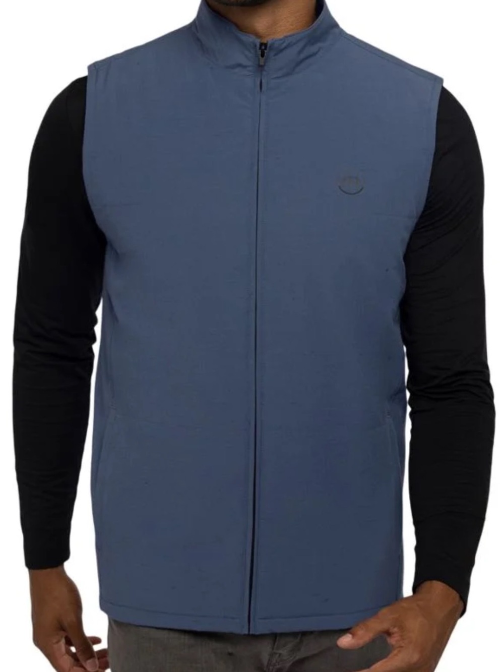 TravisMathew Heater Golf Vest Size M Vintage Indigo Blue NWT